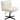 White office chair with black swivel base on a white background