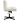 White office chair with black base on a white background
