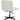 White office chair with black base on a white background