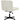 White office chair with black base on a white background