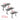 Amazingooh Gaming Electric Sit Stand Desk Black