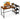 Amazingooh Computer Desk with Book Storage Vintage Oak 140 x 60 x 74.7 cm