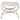 Novak Antique Gold Iron Stool Natural Linen