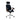 Black office chair with headrest on a white background