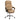 Beige office chair with quilted design on a white background