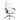White office chair with black accents on a white background