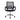Black office chair with mesh backrest on a white background
