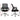 Artiss 2x Mesh Office Chair Mid Back Black