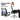 Office chair with built-in lumbar support being used by a person with text highlighting its benefits.