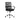 Black office chair with mesh back and chrome base on a white background