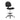 Black office chair with adjustable height on a white background