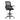 Black office chair with mesh backrest on a white background