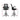 Black office chair with dimensions labeled on a white background