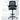 Black office chair with labeled features on a white background
