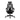 Black office chair with ergonomic design on a white background