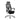 Black office chair with mesh backrest on a white background