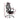 Black office chair with dimensions marked on a white background