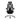 Black office chair with ergonomic design on a white background