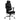 Black office chair with headrest on a white background