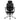Black office chair with mesh back and headrest on a white background