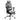 Gray office chair with mesh back and adjustable armrests on a white background