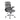 Gray office chair with armrests on a white background