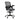 Gray office chair with mesh backrest on a white background