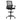 Black office chair with mesh backrest on a white background