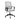 Grey office chair with black mesh back and armrests on a white background