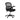 Black office chair with mesh back on a white background