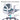 FORTIA Ergonomic Office Chair Coolmesh Fabric White & Blue OFFOCRFOE3BA